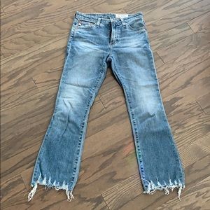 AG Jodi Destroyed Hem Crop Jean 24 R